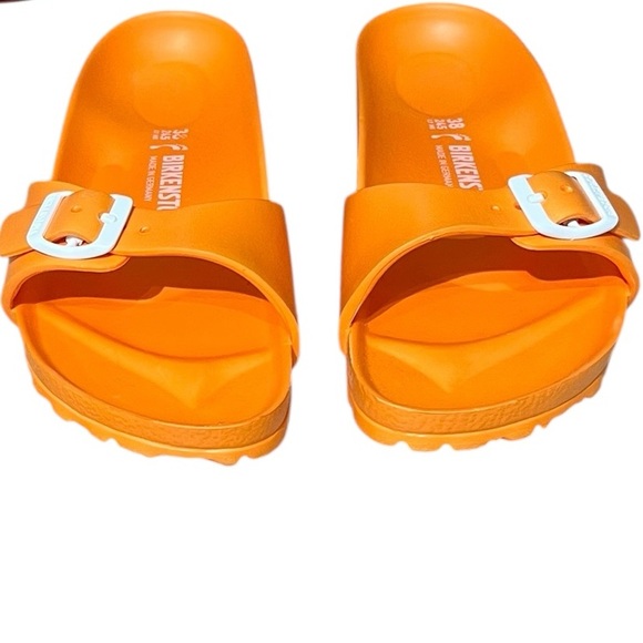 Birkenstock Shoes - Birkenstock Vibrant Orange Slide Sandals
